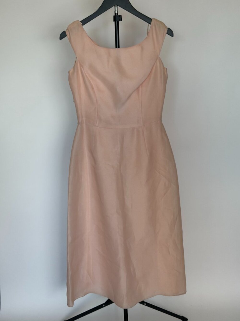 Blush Pink Sleeveless Midi Dress